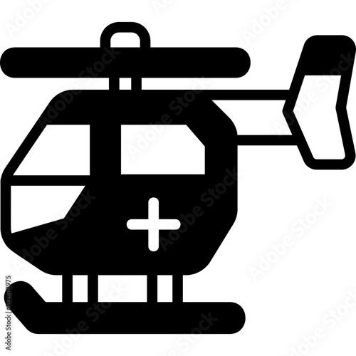 Helicopter Rescue glyph icon