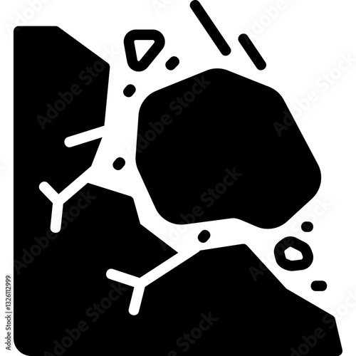 Landslide glyph icon