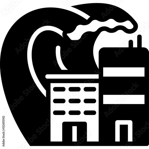 Tsunami glyph icon