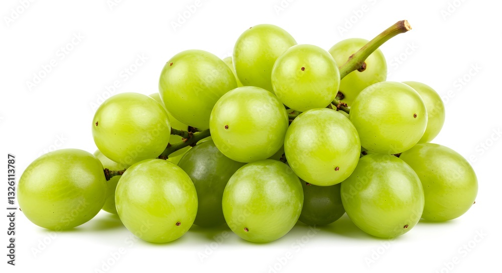 Green grapes isolated on a white background. Green grapes isolated on a white background.