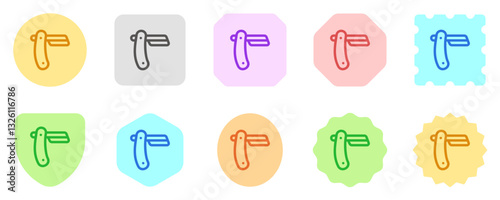 Editable straight razor vector icon. Barbershop, lifestyle, grooming. Part of a big icon set family. Perfect for web and app interfaces, presentations, infographics, etc
