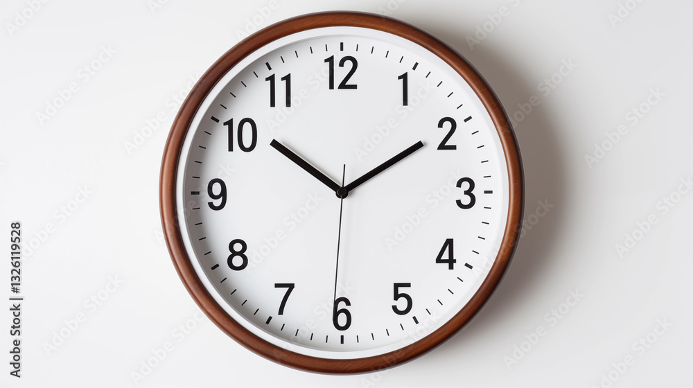 Modern Brown Wooden Wall Clock White Face Time 255 Modern Brown Wooden Wall Clock White Face Time 255