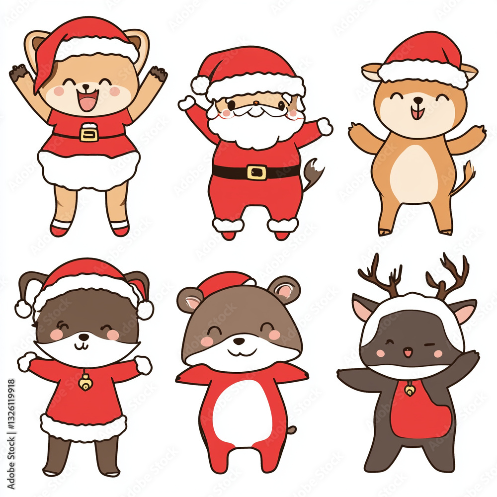 Obraz premium santa claus cartoon