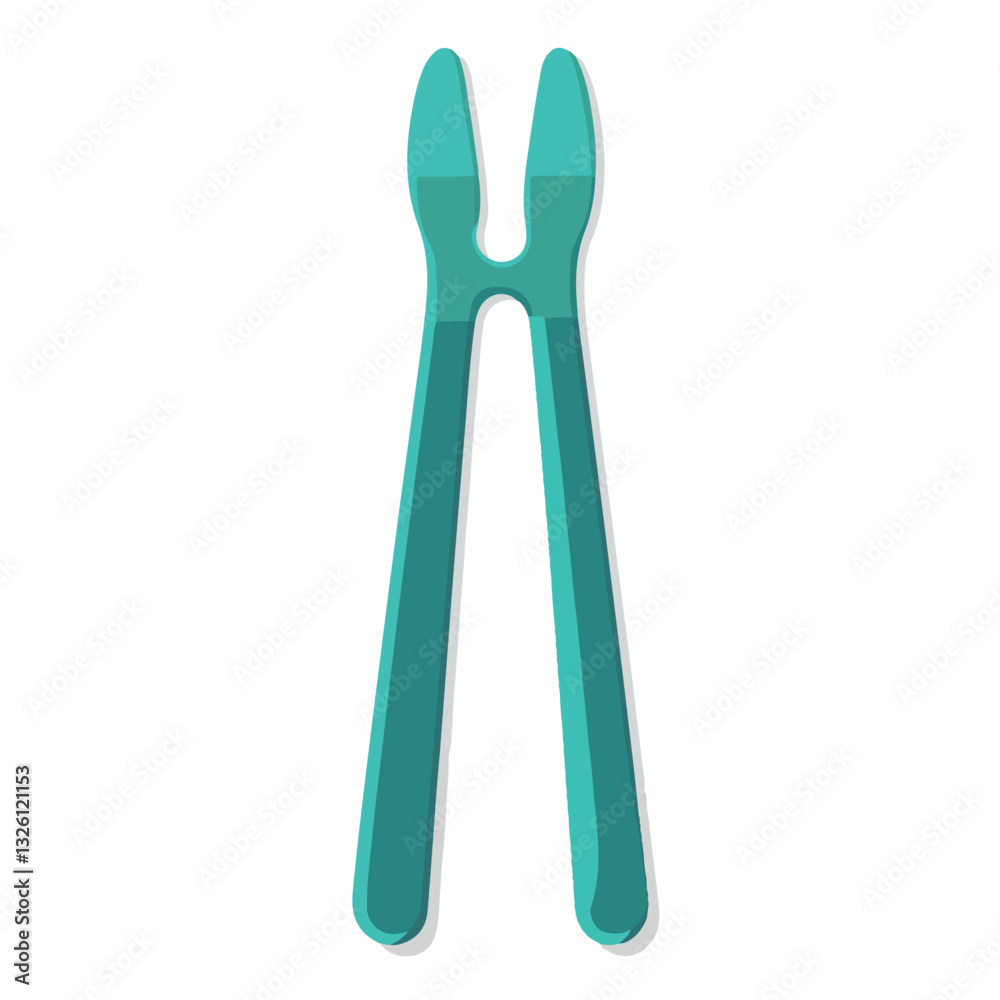 A Simple flat 2D icon blue tongs isolated on a white background, vector, flat design, vector, flat design, animation design, flat 2D icon, minimalist design, vector A Simple flat 2D icon blue tongs isolated on a white background, vector, flat design, vector, flat design, animation design, flat 2D icon, minimalist design, vector