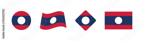Vector Laos National Flag icon collection. Flag set of Laos various styles.
Free Download Vector Laos National Flag icon collection. Flag set of Laos various styles.
- GFXLoad