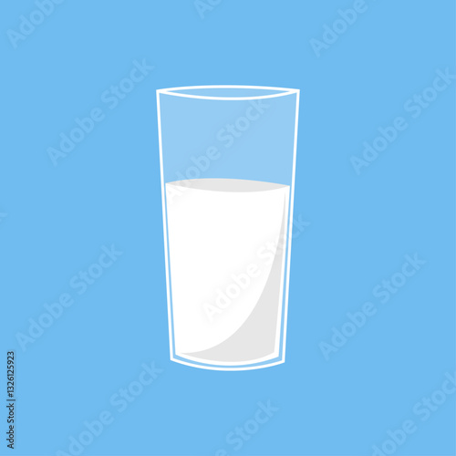 Verre de lait, illustration vectorielle