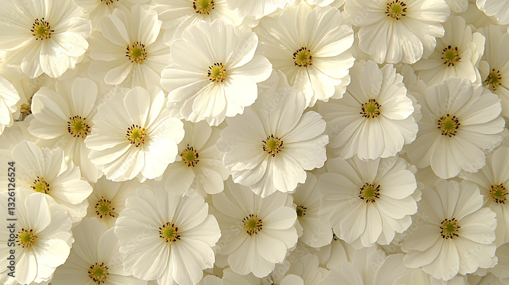 Fototapeta premium White Cosmos Flower Background.