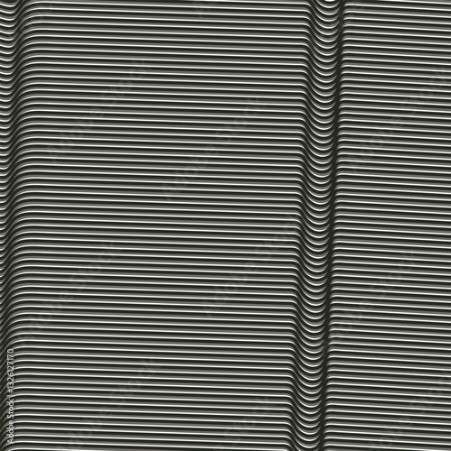 Dense striped texture with a seam-like indentation.