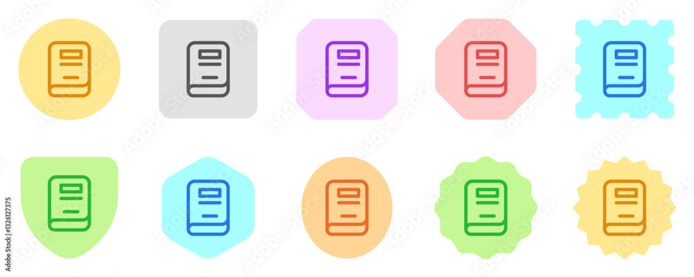 Editable book, notebook, texbook vector icon. Education, literature, stationery. Part of a big icon set family. Perfect for web and app interfaces, presentations, infographics, etc Editable book, notebook, texbook vector icon. Education, literature, stationery. Part of a big icon set family. Perfect for web and app interfaces, presentations, infographics, etc