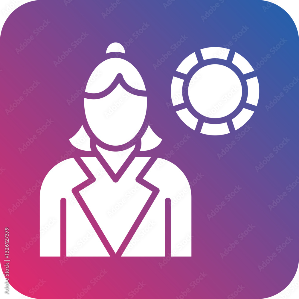 Obraz premium Lifeguard Female icon style
