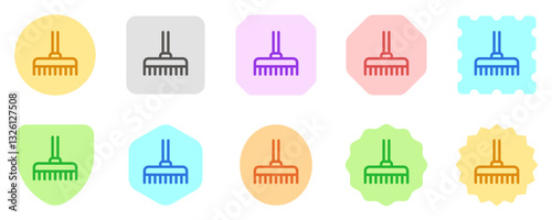 Editable rake vector icon. Gardening, landscaping, horticulture. Part of a big icon set family. Perfect for web and app interfaces, presentations, infographics, etc