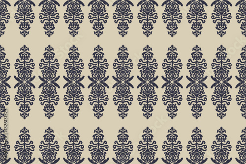 Saree Sarong Motifs Ikat floral paisley embroidery floral.ikat ethnic oriental  seamless pattern traditional.Ikat embroidery style abstract embroidery design for texture,fabric,clothing,wrapping.