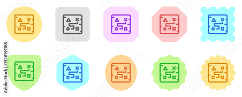 Editable strategy game, strategic map vector icon. Video game, game elements. Part of a big icon set family. Perfect for web and app interfaces, presentations, infographics, etc