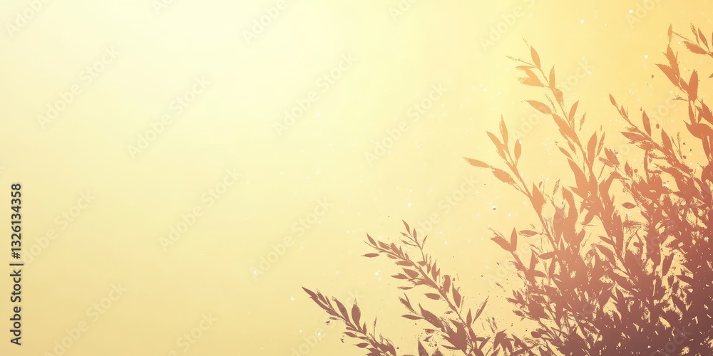 Fototapeta premium Sunlight, Soft Focus, Leaves, Soft Colors, Light, Pattern, Orange,, Elegant,, Yellow,