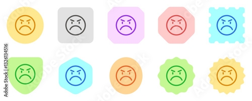 Editable upset, angry, mad expression emoticon vector icon. Part of a big icon set family. Part of a big icon set family. Perfect for web and app interfaces, presentations, infographics, etc