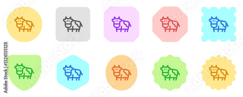 Editable cow, cattle, bull vector icon. Animal, farm, livestock. Part of a big icon set family. Perfect for web and app interfaces, presentations, infographics, etc