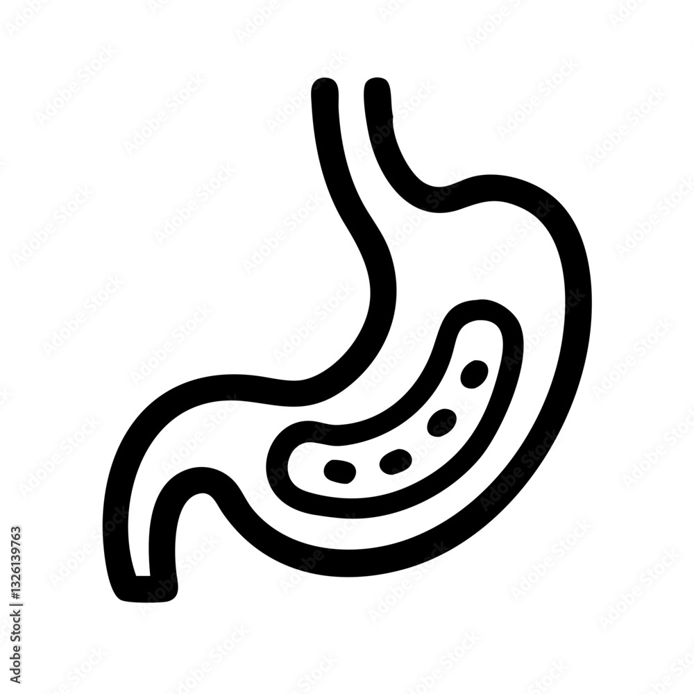 Fototapeta premium Human internal organs Vector Icon Pictogram