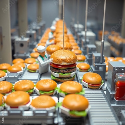 Automated burger production line: Precision and efficiency in fast food industry