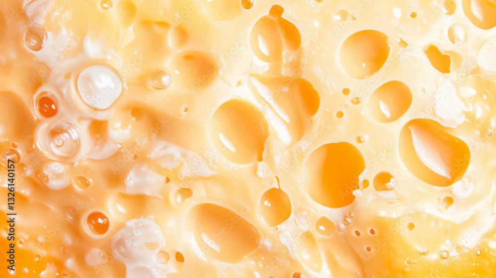 Close-up of caerphilly cheese texture for culinary art and food design