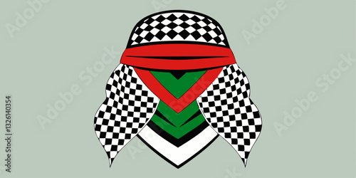  vector shemagh scarf design palestinian effiyeh