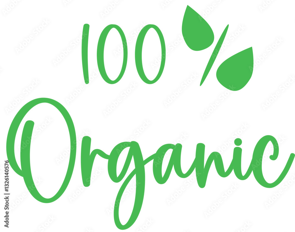 Fototapeta premium 100% natural, organic product - logo marking