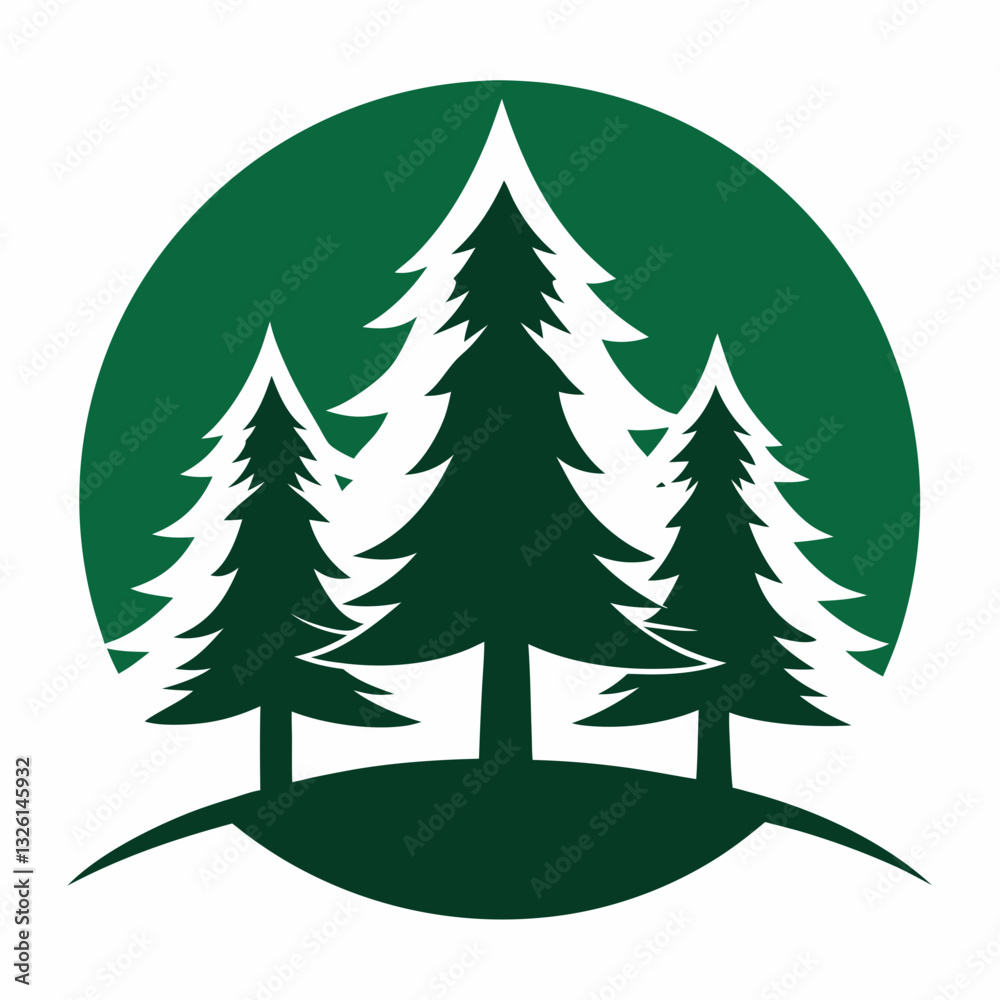 Obraz premium set of christmas trees