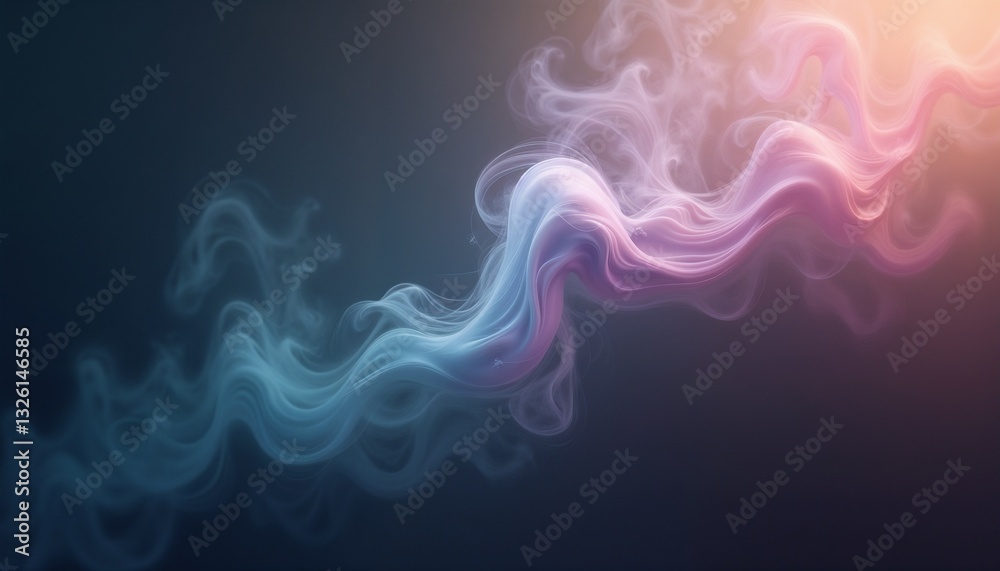 Fototapeta premium Swirling smoke ethereal pattern fluid movement