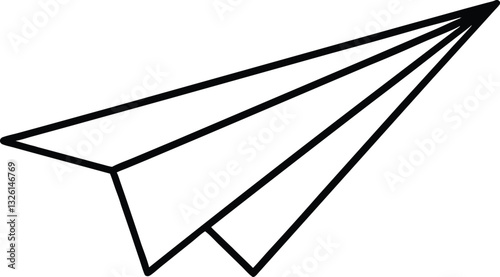 paper plane line art vector,paper plane outline icon