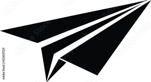 paper plane black silhouette vector,paper plane icon