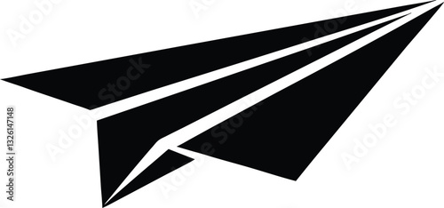 paper plane black silhouette vector,paper plane icon