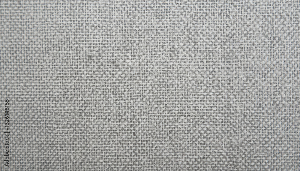 Fototapeta premium Light gray textured fabric with woven pattern, ideal for upholstery
