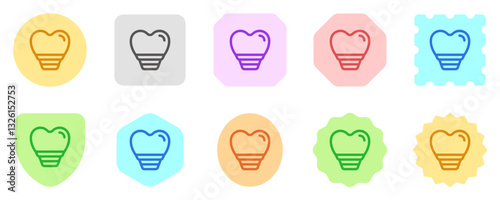 Editable dental implant vector icon. Dentistry, healthcare, medical. Part of a big icon set family. Perfect for web and app interfaces, presentations, infographics, etc