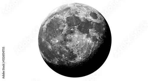 moon isolated on a white background. photo