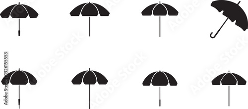 Umbrella Vector Illustration for Beach and Outdoor Protection