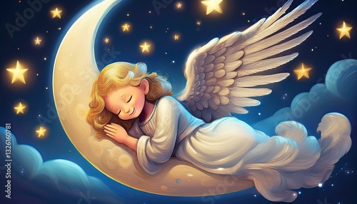 angel on the moon