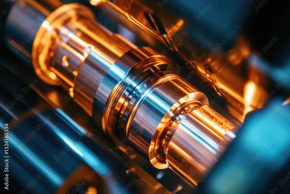 Naklejka premium Close-up shot of a machine with various metal parts and mechanisms