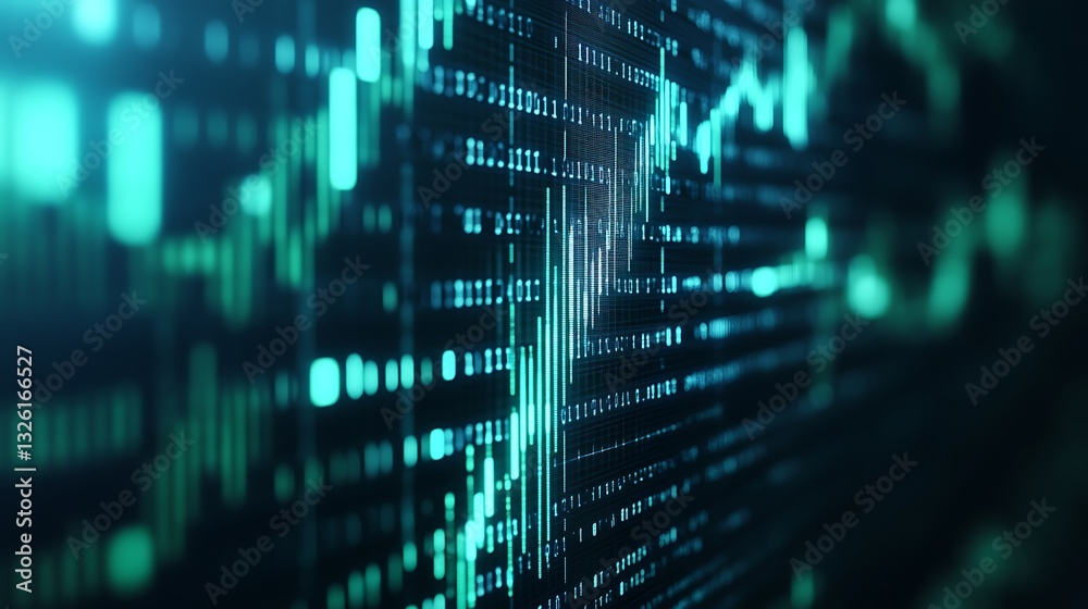 Abstract Digital Background of Financial Data Trends with Colorful Graphs and Illuminated Bars Abstract Digital Background of Financial Data Trends with Colorful Graphs and Illuminated Bars