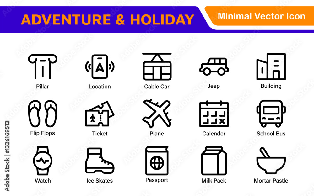Epic Adventure Icons Collection. Explore the Wild with Stunning Graphics Epic Adventure Icons Collection. Explore the Wild with Stunning Graphics