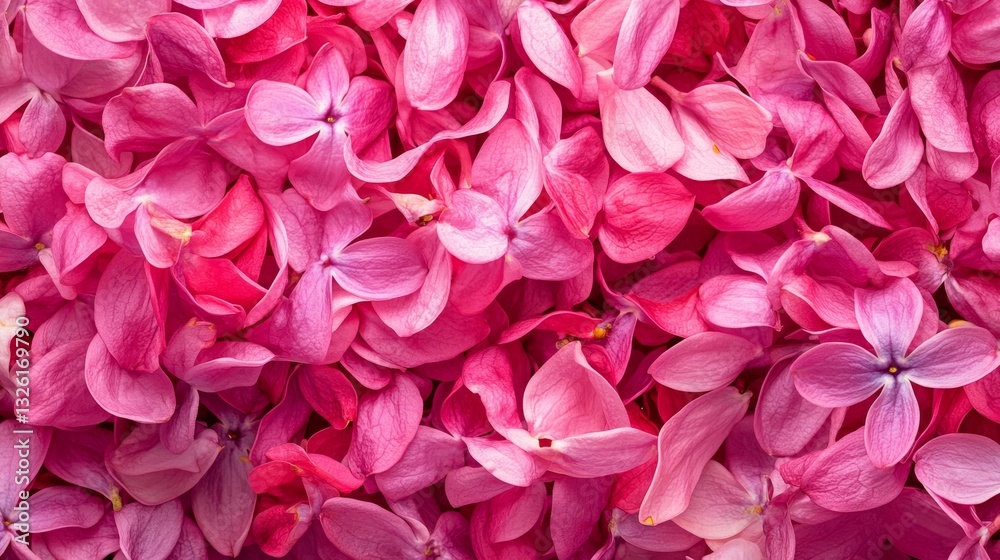Background Of Delicate Pink Lilac Flowers, Spring Floral Texture, Top View, Macro Close Up Background Of Delicate Pink Lilac Flowers, Spring Floral Texture, Top View, Macro Close Up