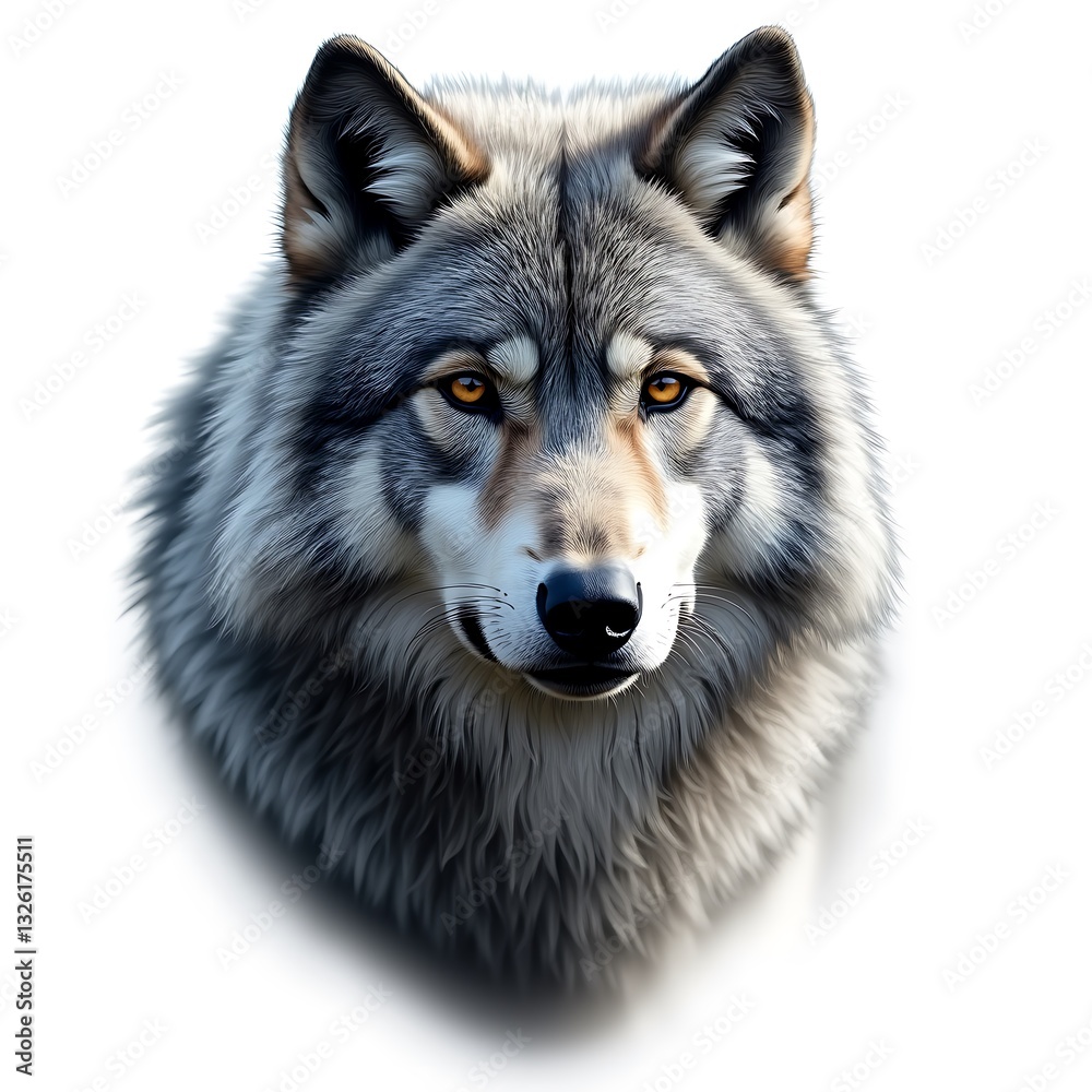 Fototapeta premium wolf isolated on white background