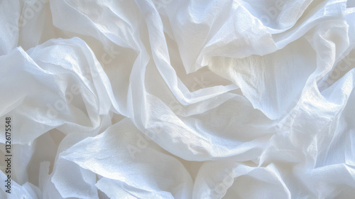 Delicate texture of tissue paper with thinness and chaotic fold patterns for design projects