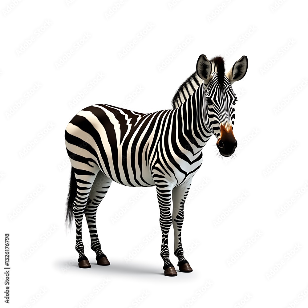 Obraz premium zebra isolated on white background