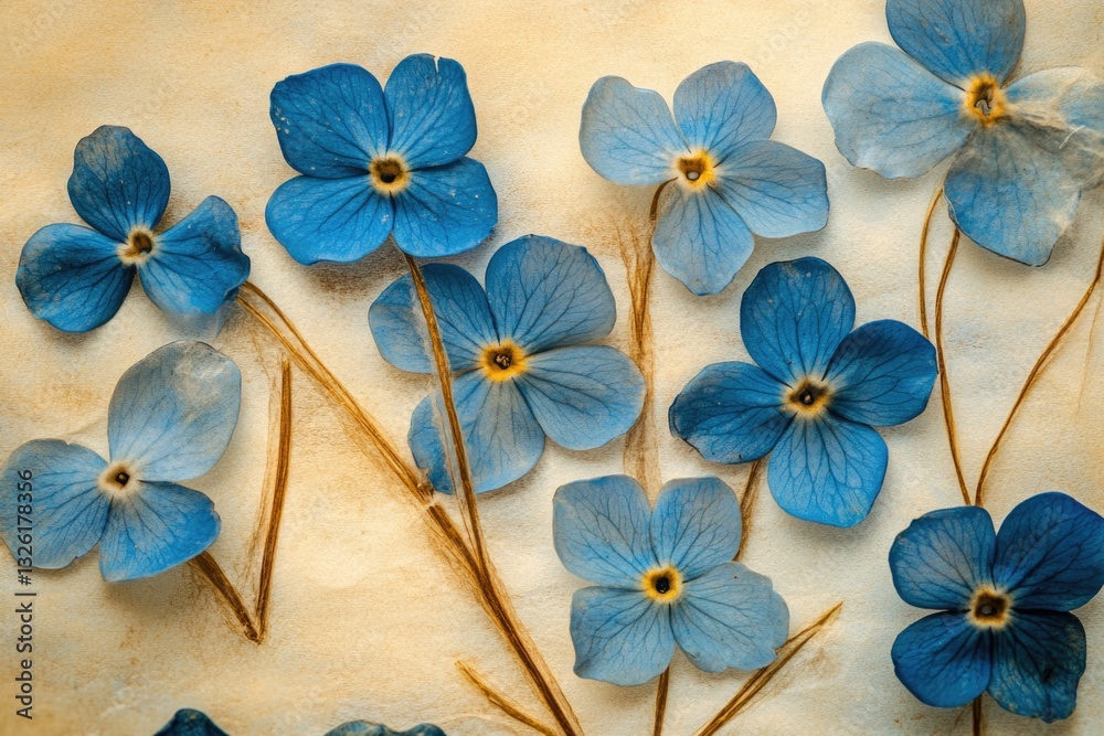 Fototapeta premium A close-up view of a bunch of blue flowers