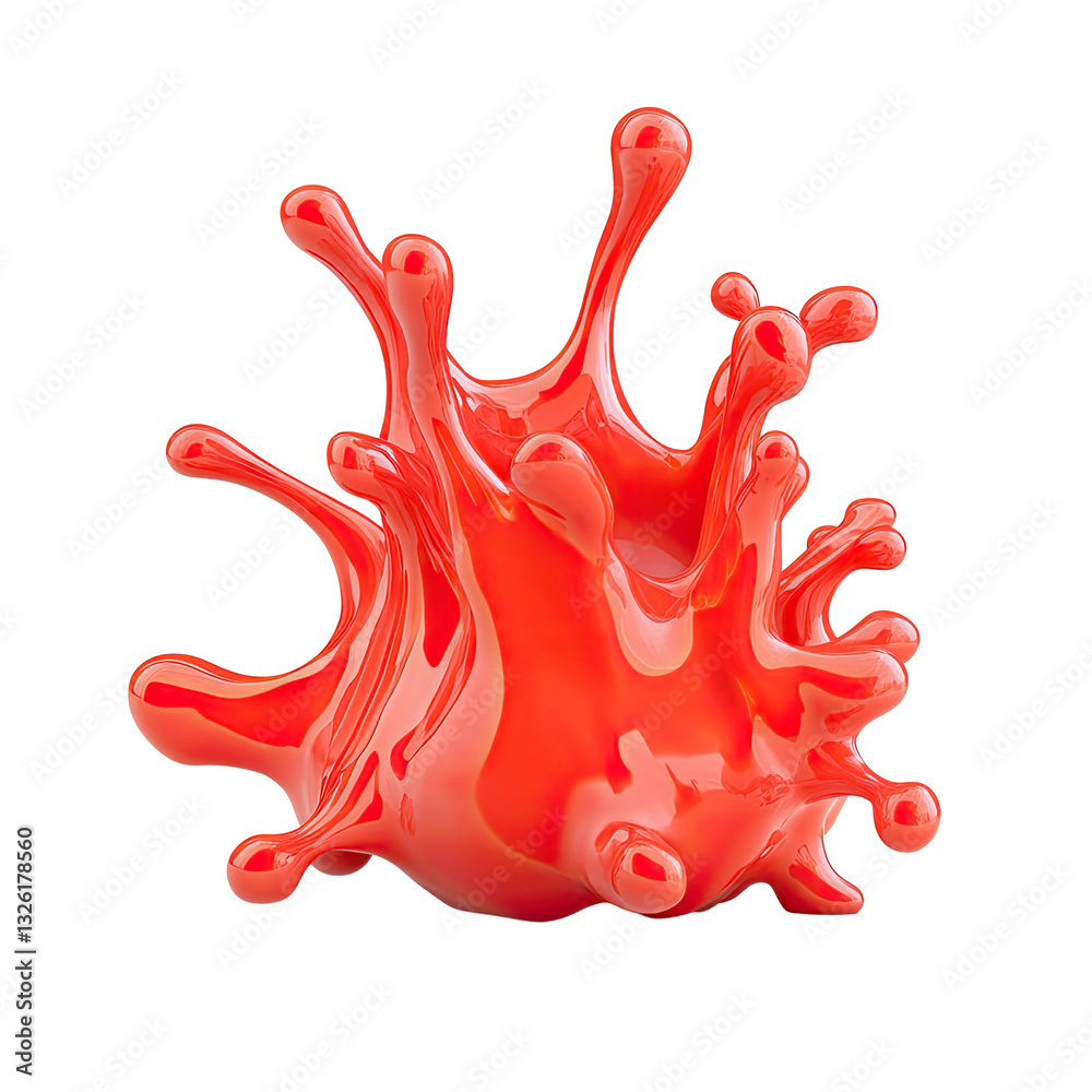 Obraz premium Vibrant crimson liquid splash