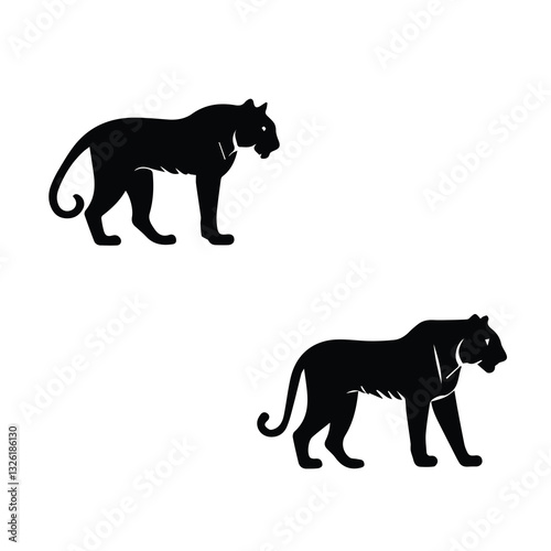 lion silhouette design vector 