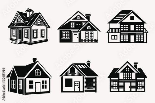 House vector illustration isolated on white background.