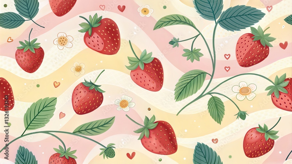 Seamless strawberry pattern background Seamless strawberry pattern background