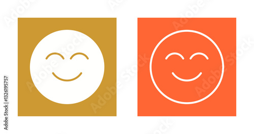 Smiling Face with Smiling Eyes Icon Design