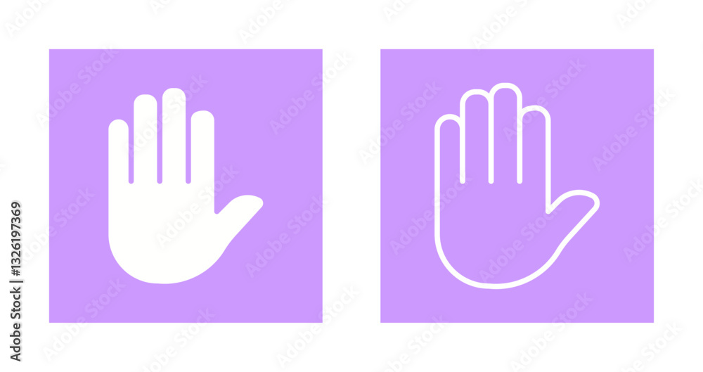 Obraz premium Raising Hands Icon Design