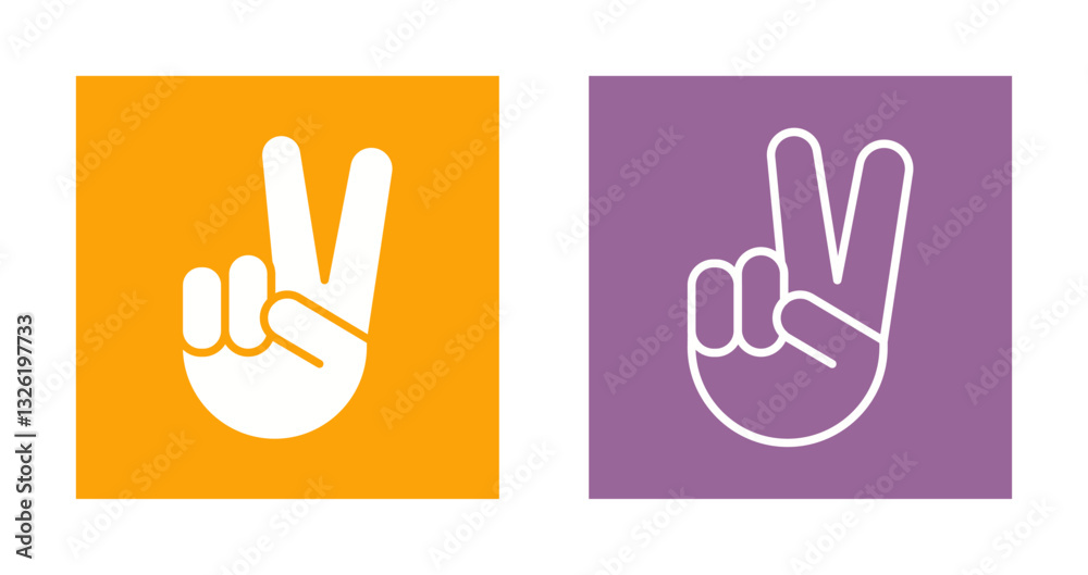 Obraz premium Victory Hand Icon Design